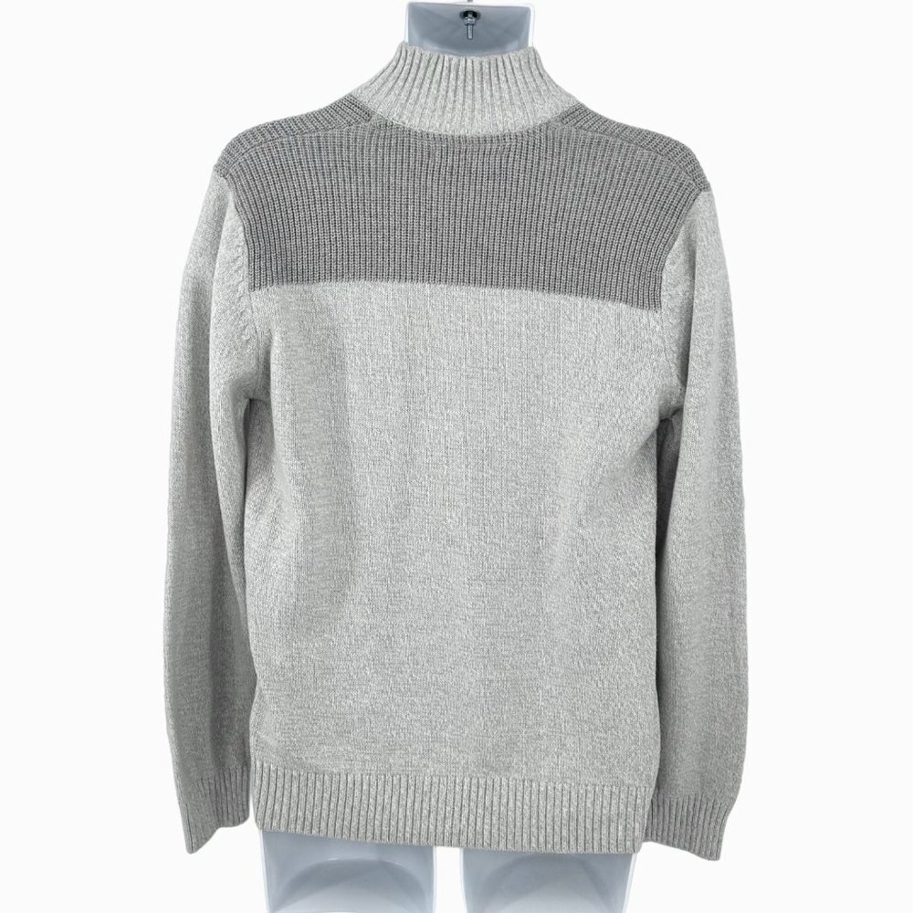 MEN'S METHOD ZIPPERED GRAY SWEATER - LARGE - Picture 4 of 4
